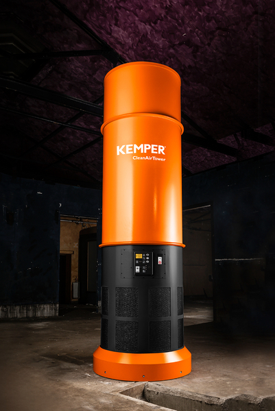 The CleanAirTower ventilation system being used in a commercial setting.